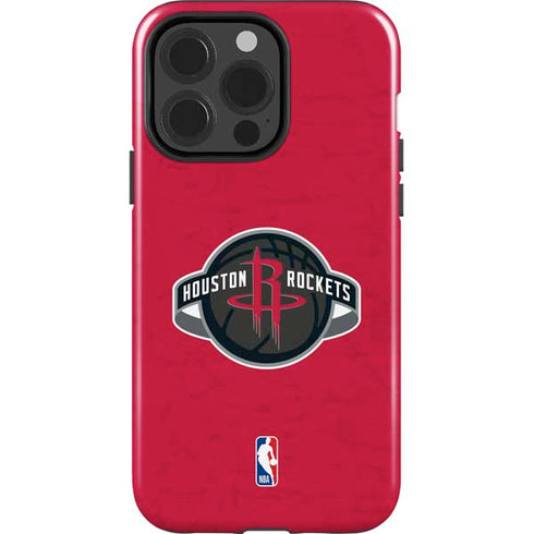 NBA Houston Rockets Distressed iPhone 15 Pro Impact Case